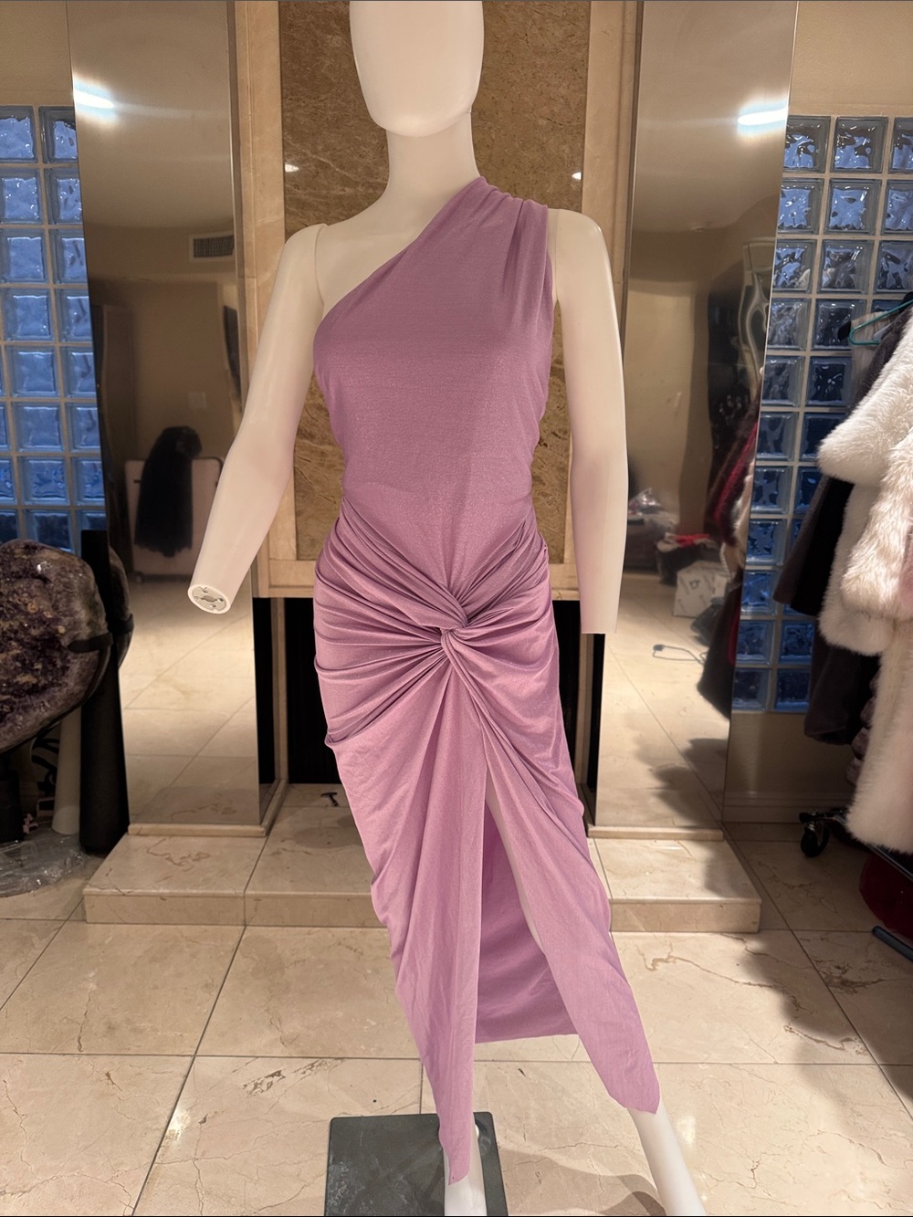Baobab Grecian Lavender Shimmer Dress
